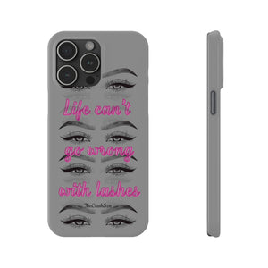 Eyelashes iPhone case. | Grey