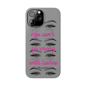 Eyelashes iPhone case. | Grey