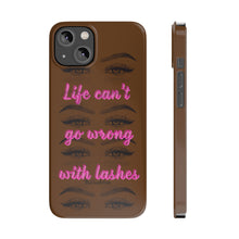Load image into Gallery viewer, Eyelashes iPhone phone case. Lashes are life iPhone case.