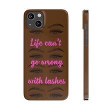 Load image into Gallery viewer, Eyelashes iPhone phone case. Lashes are life iPhone case.