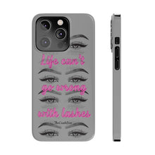 Load image into Gallery viewer, Eyelashes iPhone case. | Grey
